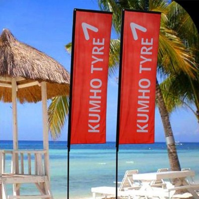 Colorful marketing feather flags Outdoor advertising promotion beach flag